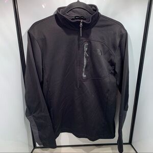 The North Face Jacket Men's M 1/4 Zip Long Sleeve Cugo Pullover Black